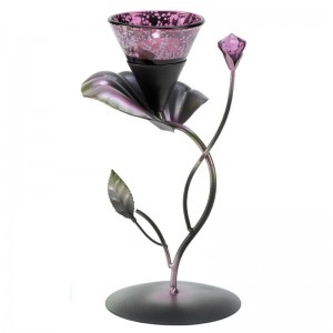 Zingz Thingz Amethyst Bloom Candle Holder ZNGZ1395